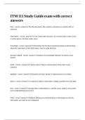 ITM 111 Study Guide exam with correct answers&period;