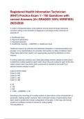 Registered Health Information Technician &lpar;RHIT&rpar; Practice Exam 1 - 150 Questions with correct Answers &lpar;A&plus; GRADED 100&percnt; VERIFIED&rpar; 2025&sol;2026