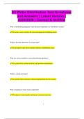 D2 Water Distribution Test Questions and Answers &vert; Latest Version &vert; 2025&sol;2026 &vert; Correct & Verified