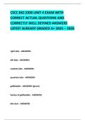 CSCC BIO 2300 UNIT 4 EXAM WITH CORRECT ACTUAL QUESTIONS AND CORRECTLY WELL DEFINED ANSWERS LATEST ALREADY GRADED A&plus; 2025 &ndash; 2026
