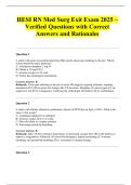 HESI RN Med Surg Exit Exam 2025 &ndash; Verified Questions with Correct Answers and Rationales