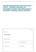 NACPB BOOKKEEPING CERTIFICATION STUDY - NORMAL BALANCE OF ACCOUNTS &lpar;STUDY FOR ANALYZING T-ACCOUNT TRANSACTIONS&rpar; PASSED&excl;&excl;