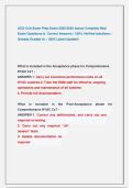 ACG CxA Exam Prep Exam 2025&sol;2026 Actual Complete Real  Exam Questions &  Correct Answers &vert; 100&percnt; Verified solutions &vert;  Already Graded A&plus; &sol; 2025 Latest Update&excl;&excl;  