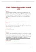 NR603 CEA Exam Questions and Answers Latest