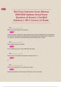 Red Cross Instructor Exam &lpar;Newest 2025&sol;2026 Update&rpar; Actual Exam Questions & Answers &vert; Certified Solutions &vert; 100 &percnt; Correct &vert; A Grade&period;  
