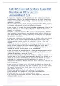 VATI RN Maternal Newborn Exam 2025 Questions & 100&percnt; Correct Answers&lpar;Rated A&plus;&rpar; 