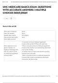 UHC MEDICARE BASICS EXAM&comma; QUESTIONS WITH ACCURATE ANSWERS &vert; MULTIPLE CHOICES &vert;20252026&excl;&excl;