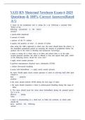VATI RN Maternal Newborn Exam 6 2025 Questions & 100&percnt; Correct Answers&lpar;Rated A&plus;&rpar; 