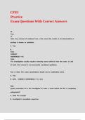 CFEI Practice Exam Questions With Correct Answers