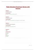 Flight Attendant Final Exam Review with Answers
