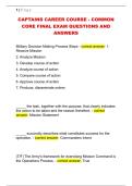 CAPTAINS CAREER COURSE - COMMON  CORE FINAL EXAM QUESTIONS AND  ANSWERS
