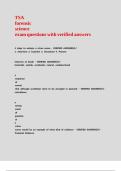 TSA forensic science exam questions with verified answers &comma;