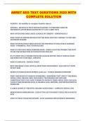 ABRET EEG TEST QUESTIONS 2025 WITH  COMPLETE SOLUTION