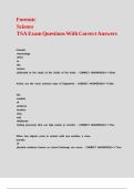 Forensic Science TSA Exam Questions With Correct Answers