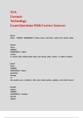 TSA Forensic Technology Exam Questions With Correct Answers&period;