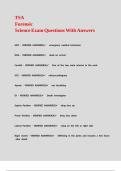 TSA Forensic Science Exam Questions With Answers&period;