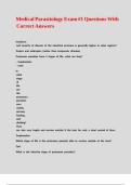Medical Parasitology Exam -1 Questions With Correct Answers&period;