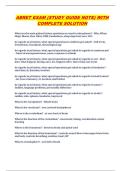 ABRET EXAM &lpar;STUDY GUIDE NOTE&rpar; WITH  COMPLETE SOLUTION