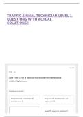 TRAFFIC SIGNAL TECHNICIAN LEVEL 1 QUESTIONS WITH ACTUAL SOLUTIONS&excl;&excl;