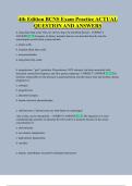 4th Edition BCNS Exam Practice ACTUAL  QUESTION AND ANSWERS