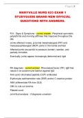 MARYVILLE NURS 623 EXAM 1  STUDYGUIDE BRAND NEW OFFICIAL  QUESTIONS WITH ANSWERS&period; 