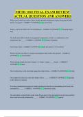 METR 1102 FINAL EXAM REVIEW  ACTUAL QUESTION AND ANSWERS