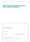 TRAFFIC CONTROL QUESTIONS WITH 100&percnt; CORRECT ANSWERS&excl;&excl;