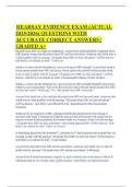 HEARSAY EVIDENCE EXAM &lpar;ACTUAL 2025&sol;2026&rpar; QUESTIONS WITH ACCURATE CORRECT ANSWERS &vert; GRADED A&plus;