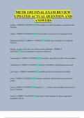 METR 1102 FINAL EXAM REVIEW  UPDATED ACTUAL QUESTION AND  ANSWERS