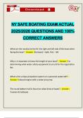 NY SAFE BOATING EXAM ACTUAL 2025&sol;2026 QUESTIONS AND 100&percnt; CORRECT ANSWERS