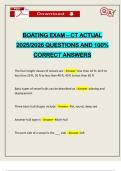 BOATING EXAM &ndash; CT ACTUAL 2025&sol;2026 QUESTIONS AND 100&percnt; CORRECT ANSWERS