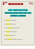 UNIT 1 BOAT ED ACTUAL 2025&sol;2026 QUESTIONS AND 100&percnt; CORRECT ANSWER