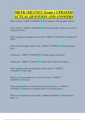 METR 1102 UNCC Exam 1 UPDATED  ACTUAL QUESTION AND ANSWERS