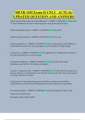 METR 1102 Exam II UNCC  ACTUAL  UPDATED QUESTION AND ANSWERS