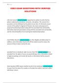 CDEO EXAM QUESTIONS WITH VERIFIED SOLUTIONS