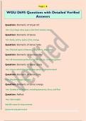 WGU D695 &ndash; Questions with Detailed Verified Answers