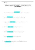 BIOL 1010 MIDTERM TEST QUESTIONS WITH SOLUTIONS