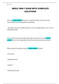 SBOLC WIN-T EXAM WITH COMPLETE SOLUTIONS