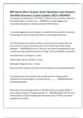 RPF Exam Short Answer Exam Questions and Answers &lpar;Verified Answers&rpar; &lpar;Latest Update 2025&rpar; UPDATE&excl;&excl;