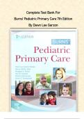 Complete Test Bank For Burns' Pediatric Primary Care 7th Edition By Dawn Lee Garzon complet chapters 1-46