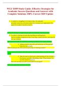WGU D389 Study Guide&colon; Effective Strategies for Academic Success Questions and Answers with Complete Solutions 100&percnt; Correct 2025 Update