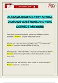 ALABAMA BOATING TEST ACTUAL 2025&sol;2026 QUESTIONS AND 100&percnt; CORRECT ANSWERS