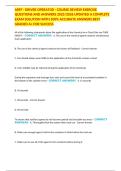 ARFF - DRIVER OPERATOR - COURSE REVIEW EXERCISE QUESTIONS AND ANSWERS 2025&sol;2026 UPDATED A COMPLETE EXAM SOLUTION WITH 100&percnt; ACCURATE ANSWERS BEST GRADED A&plus; FOR SUCCESS