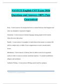 NYSTCE English CST Exam 2026 Questions and Answers 100&percnt; Pass Guaranteed