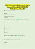 UNIV 1001&colon; Online Education Strategies  Exam ACTUAL QUESTIONS AND  CORRECT ANSWERS
