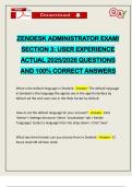 ZENDESK ADMINISTRATOR EXAM&sol; SECTION 3&colon; USER EXPERIENCE ACTUAL 2025&sol;2026 QUESTIONS AND 100&percnt; CORRECT ANSWERS