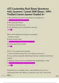ATI Leadership Real Exam Questions  with Answers&vert; Latest 2026&lpar;Version 2&rpar; Exam&vert; 100&percnt;  Verified Correct Answer Graded A&plus;