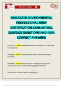 ASSOCIATE ENVIRONMENTAL PROFESSIONAL NREP CERTIFICATION EXAM ACTUAL 2025&sol;2026 QUESTIONS AND 100&percnt; CORRECT ANSWERS