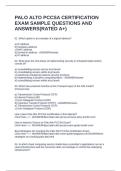PALO ALTO PCCSA CERTIFICATION EXAM SAMPLE QUESTIONS AND ANSWERS&lpar;RATED A&plus;&rpar;
