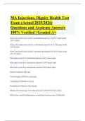 MA Injections&comma; Dignity Health Test Exam &lpar;Actual 2025&sol;2026&rpar; Questions and Accurate Answers 100&percnt; Verified &vert; Graded A&plus;